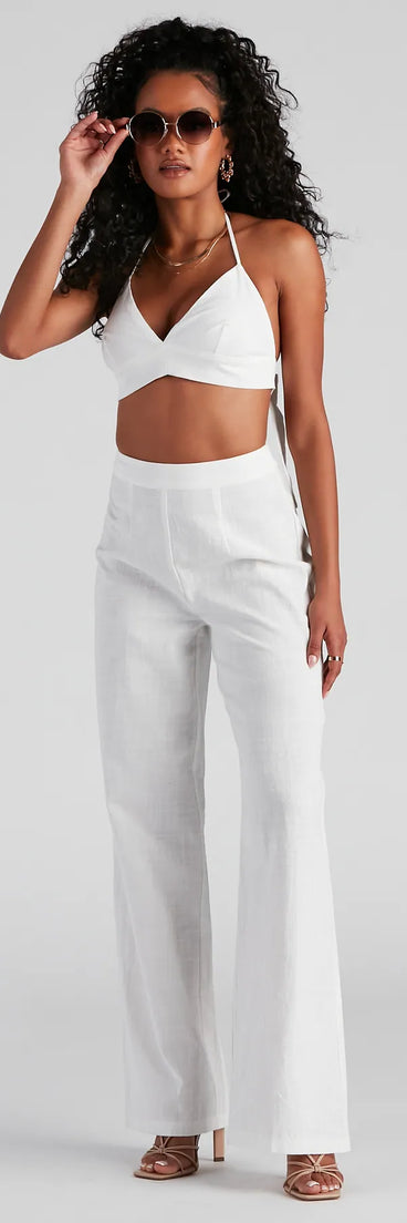 Whisked Away Halter Crop Top