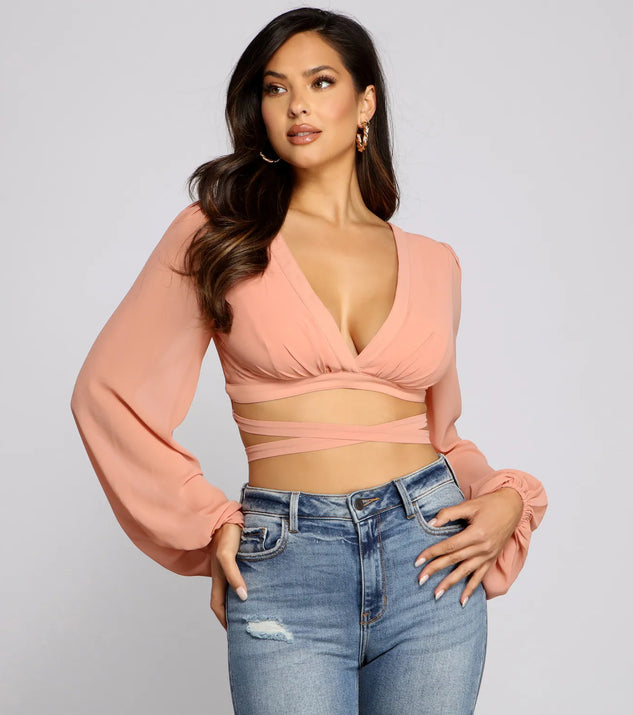 Stunning Strappy Chiffon Crop Top