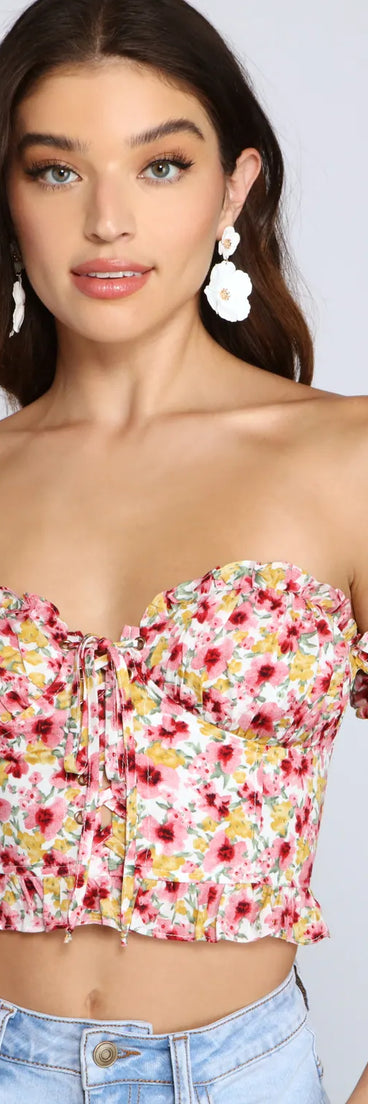 Keep It Sweet Floral Crop Top