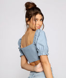 All That Style Tie Front Crop Top
