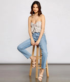 Pop Of Florals Peplum Top