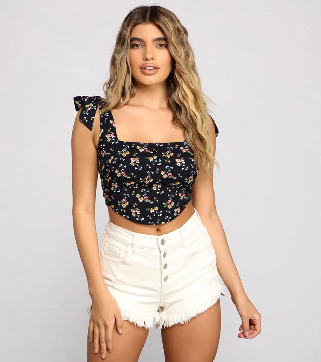 Love At First Floral Crop Top