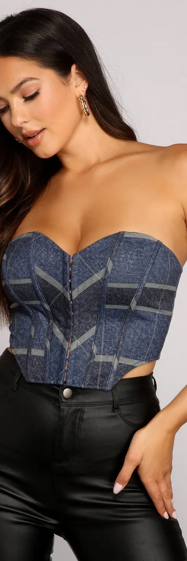 Denim Diva Strapless Corset