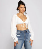 So Sprung Tie Front Crop Top