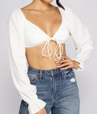 So Sprung Tie Front Crop Top