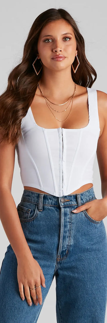 Hook and Eye Corset Crop Top