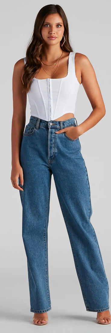 Hook and Eye Corset Crop Top