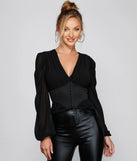 Public Affair Peplum Corset Top
