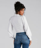 Sultry For Me Tie-Front Collared Top
