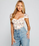 Floral Watercolor Chic Corset Top