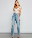 Floral Watercolor Chic Corset Top