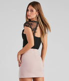 Sultry In Lace Cap Sleeve Bustier