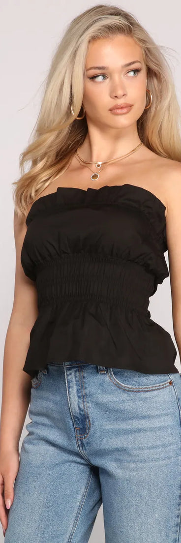 Stylishly Smocked Tube Top
