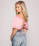 Trendy Stunner Puff Sleeve Crop Top