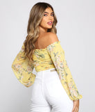 Off The Shoulder Floral Sensation Crop Top