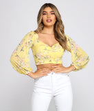 Off The Shoulder Floral Sensation Crop Top