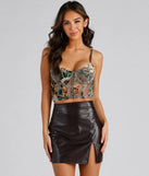 Blooming Chic Floral Burnout Bustier