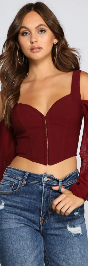 Drawn To You Long Sleeve Corset