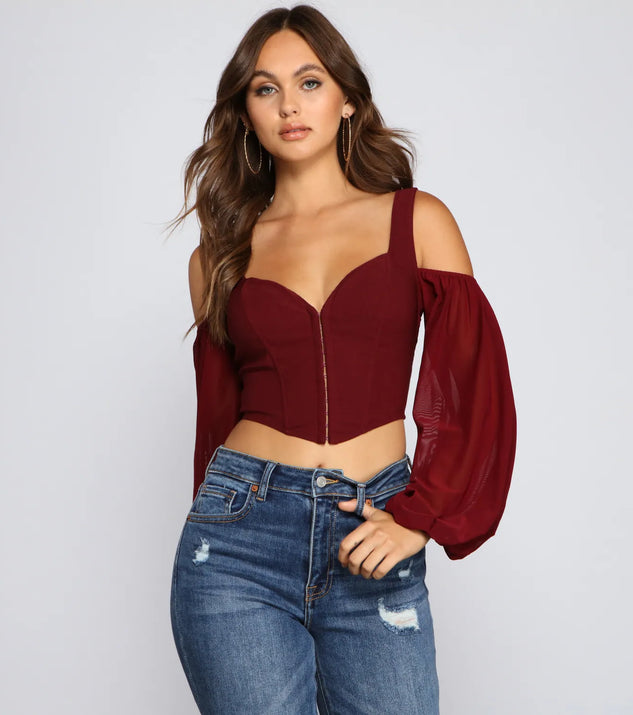 Drawn To You Long Sleeve Corset