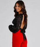 Step Up The Glam Sequin Crop Top