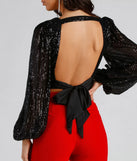 Step Up The Glam Sequin Crop Top