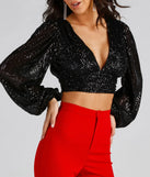 Step Up The Glam Sequin Crop Top