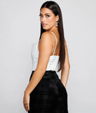 Love Note Satin Cowl Crop Top