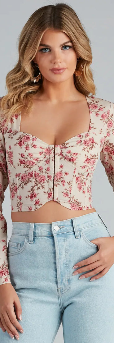 Boho Beauty Floral Corset Top