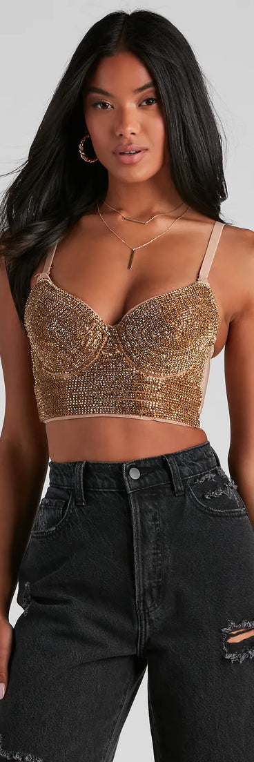 Dazzling Glow Embellished Bustier