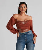 Edgy Luxe Off The Shoulder Corset Top