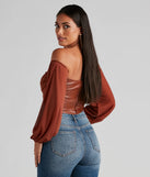 Edgy Luxe Off The Shoulder Corset Top