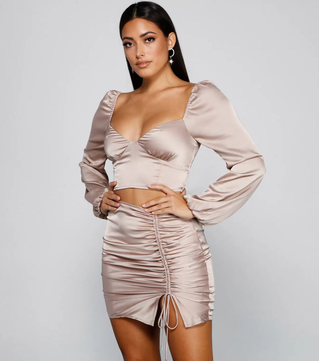 Dreamy And Chic Satin Crop Top