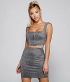 Sparkle Factor Bustier Crop Top