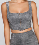 Sparkle Factor Bustier Crop Top