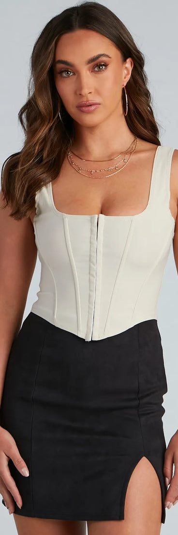 Hook and Eye Corset Crop Top
