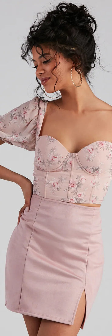 Dreamy Chic Floral Cropped Bustier
