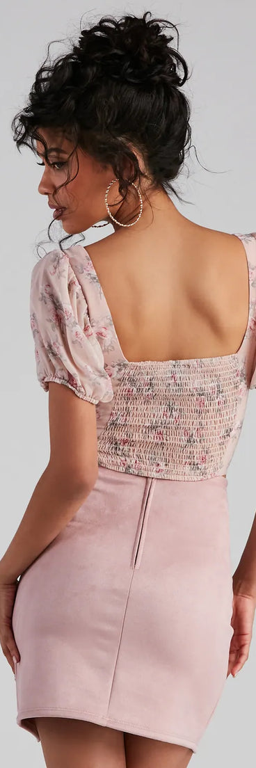 Dreamy Chic Floral Cropped Bustier