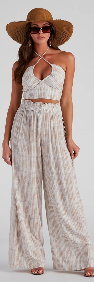 Sangria Please Striped Halter Top