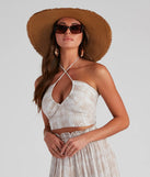 Sangria Please Striped Halter Top