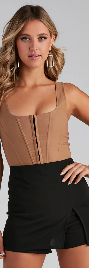Hook and Eye Corset Crop Top
