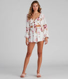 Too Sweet Tie-Front Floral Top