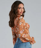 Floral Play Crepe Corset Top