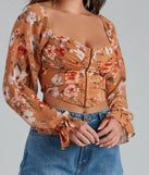 Floral Play Crepe Corset Top