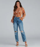 Floral Play Crepe Corset Top