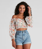 Floral Story Chiffon Corset Top