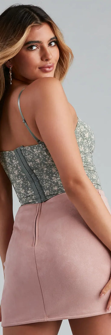 Let Love Bloom Floral Bustier