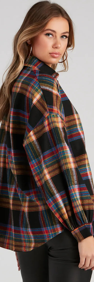 Autumn Colors Plaid Shirt