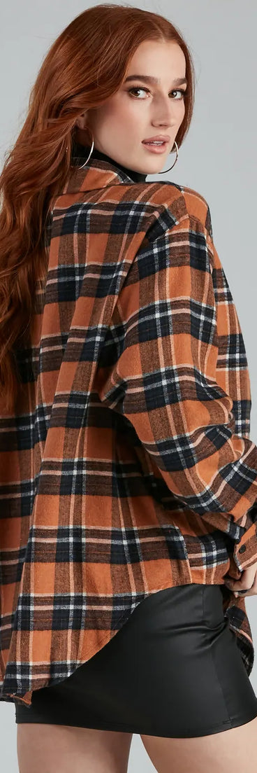 Cozy-Cute Plaid Flannel Top