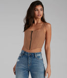 An Edgy Vibe Cropped Corset Top