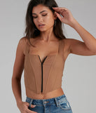 An Edgy Vibe Cropped Corset Top